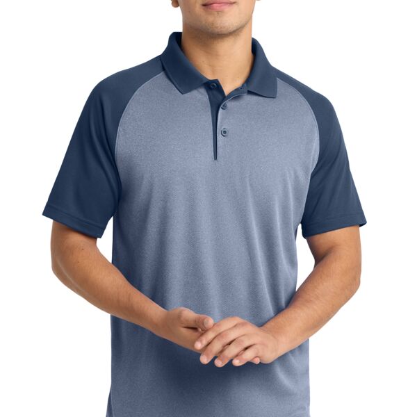 Copy of ® PosiCharge ® RacerMesh ® Raglan Heather Block Polo Thumbnail